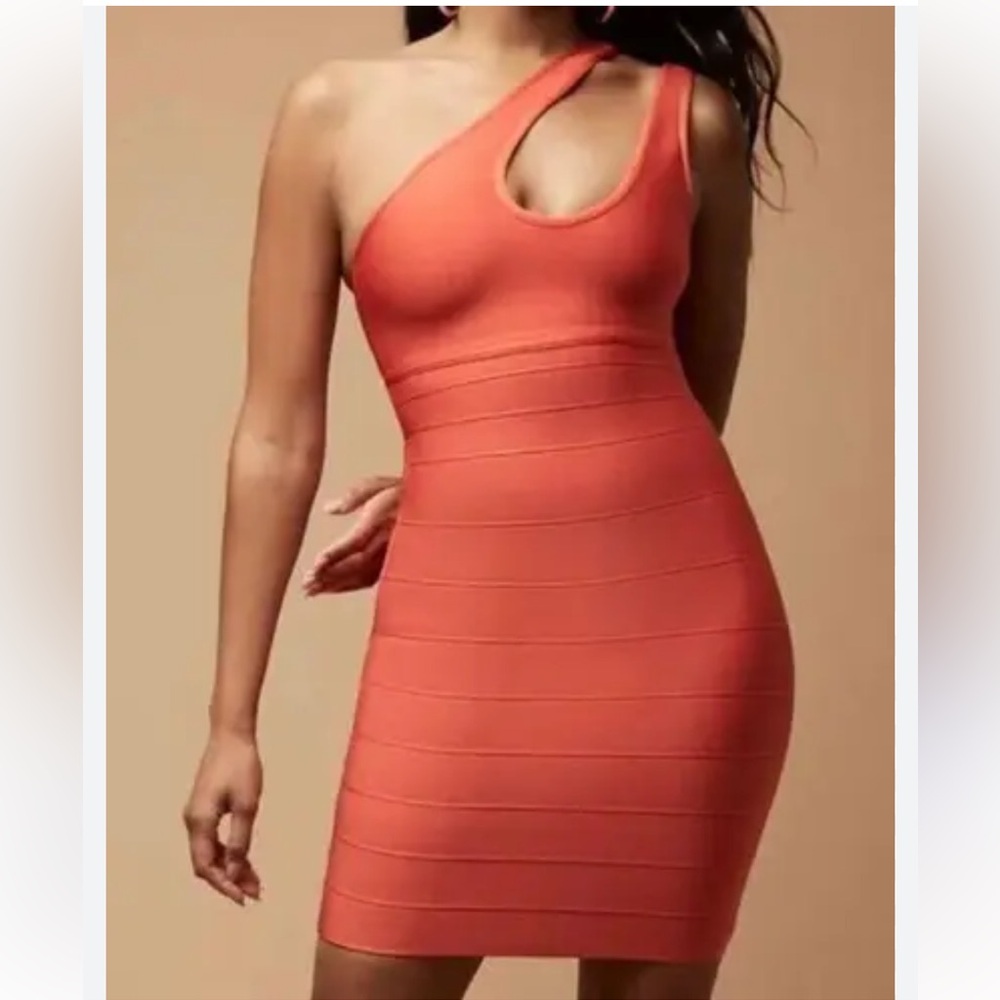 NEW! Herve Leger X Forever 21 Asymmetric One Shoulder Bandage Sheath Dress